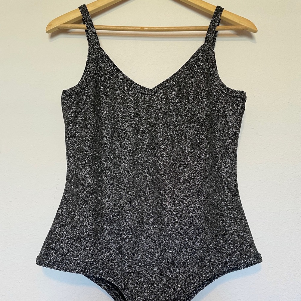 Marci Black Sparkle Bodysuit